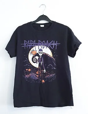 Buy Papa Roach X Nightmare Before Christmas Cross Black T-Shirt Womens Size S Rock • 15.99£