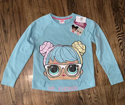 Buy LOL Surprise Girls Light Pullover With Big Face Sz M (10/12) In Turquoise NWT • 16.08£