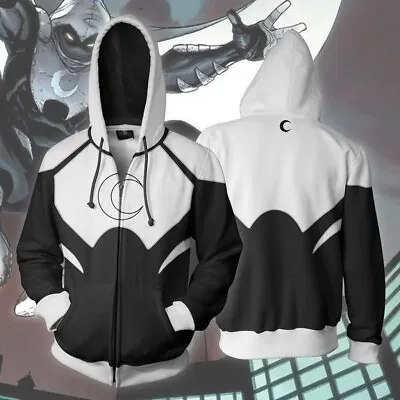 Buy Comics Moon Knight Hoodies Cosplay Costumes Superhero Sweatshirts Jacket Coat • 27.47£
