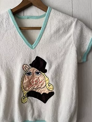 Buy Vintage 70’s 80’s Miss Piggy Retro Shirt Terry Cloth  Muppets Jim Henson Small • 23.67£