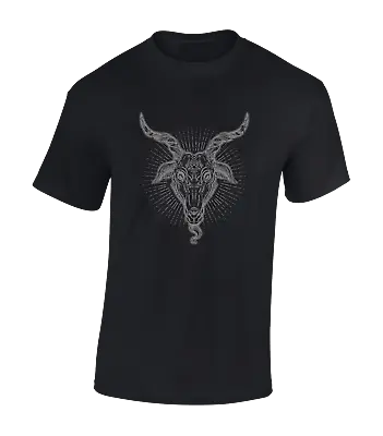 Buy Baphomet Goat Mens T Shirt Devil Demon Ouija Board Satanic Pentagram Design Top • 7.99£