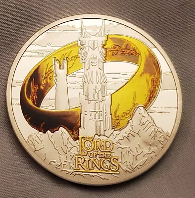 Buy Lord Of The Rings Gold & Silver Coin Film Movie Monster Fire Wizzard LOTR Magic • 0.01£