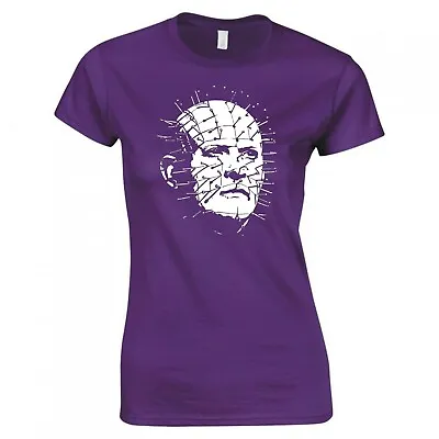 Buy Inspired By Hellraiser  Pinhead  Horror Ladies Skinny Fit T-shirt • 12.99£