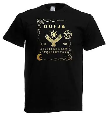 Buy Unisex Black Ouija Board Occult Wicca Spirit Paranormal Witchcraft T-Shirt • 12.95£