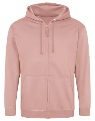 Buy AWDis Mens Full Zip Up Plain Hoodie Sweatshirt | Casual Zipped Hooded Jumper • 25.99£