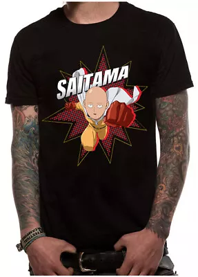 Buy Official One Punch Man SAITAMA Black Unisex T-Shirt Tee NEW & IN STOCK NOW S-XXL • 12.95£