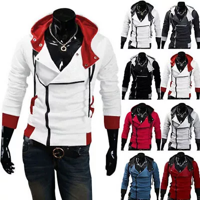 Buy Men's Hoodie Jacket Loose Fit Coat Cloak Cosplay Costume For Assassins Creed New • 17.99£