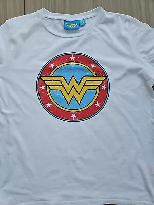 Buy Wonder Woman White Tshirt Size 14 • 7£