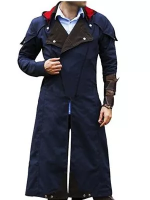 Buy Assassin's Creed Unity Arno Dorian Denim Cloak Cosplay Costume With Hoodie • 77.50£