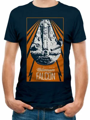 Buy Mens T-shirt Star Wars Millennium Falcon Han Solo Movie • 13.99£