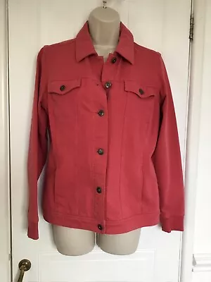 Buy Denim And Co - Comfort Stretch Denim Jacket-  Rose Pink Size UK XS  • 34£