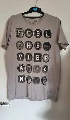 Buy FFR  Debenhams Grey  Graphic T Shirt /top,  Feel The  Vibrations  - Size X L • 4.99£