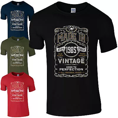 Buy Made In 1985 T-Shirt Born 39th Year Birthday Age Present Vintage Funny Mens Gift • 13.73£