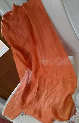 Buy Lua Medium Mid Orange Silk Scarf  172 Cm  X 31 Cm • 4£