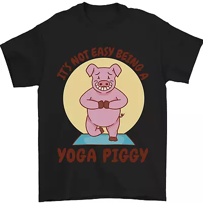 Buy Its Not Easy Being A Yoga Piggy Funny Pig Mens T-Shirt 100% Cotton • 10.48£