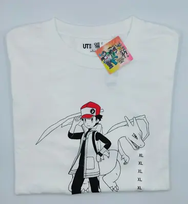 Buy Pokemon Uniqlo UT T-Shirts RED Charizard Pokemon Masters EX White Size XL (JPN) • 33.49£