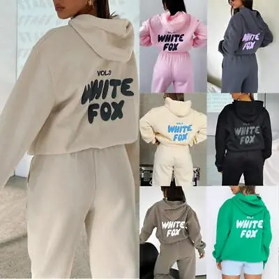 Buy UK White Fox Boutique Hoodie Sweatshirt Womens Pullover Hoodies 2pcs Tracksuit • 24.39£