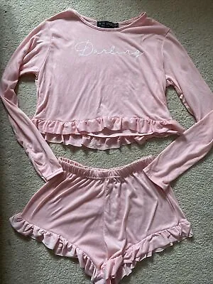 Buy Billie Faiers In The Style Pink Summer Darling Pyjamas Set Size 10 • 7.99£