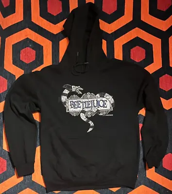 Buy BEETLEJUICE Logo Black Cozy Hoodie Sweatshirt M Size Medium TIM BURTON • 21.85£