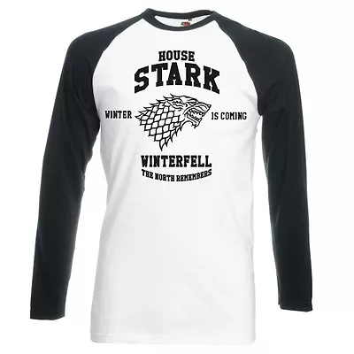 Buy Game Of Thrones  House Stark  Unisex, Raglan, Longsleeve Baseball T-shirt • 16.99£