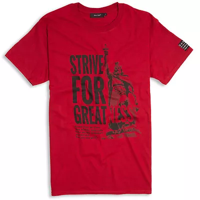Buy STRIVE FOR GREATNESS T-SHIRT  - ANTIQUE RED - England, Alfred The Great, Saxon • 20£