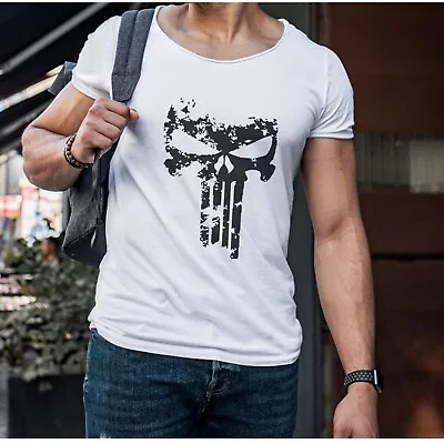 Buy Punisher Skull Bodybuilding T Shirt Gym Halloween Tee Unisex Kids Men Women Tops • 8.99£