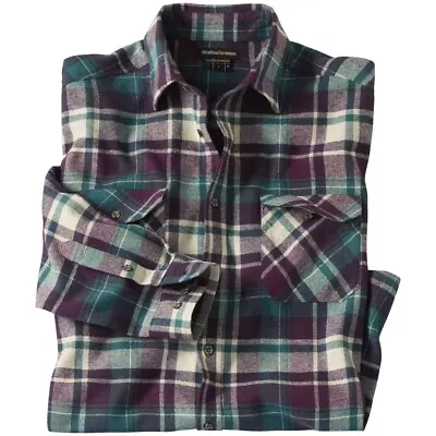 Buy Atlas For Men Mens Checked Flannel Shirt AF1819 • 18.95£