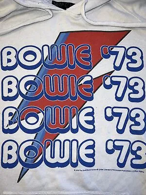 Buy Vtg David Bowie 1973 ‘73 World Concert Tour Sweatshirt Hoodie Adult 2XL White • 69.89£