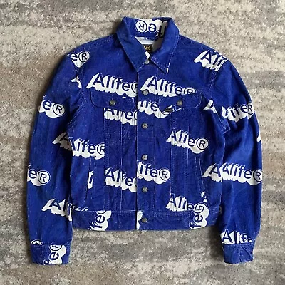 Buy Alife Lee Jeans Blue Corduroy Button Up All Over Print Sample Jacket 2019 Medium • 84.99£