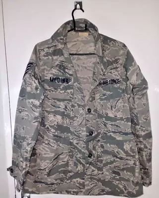 Buy US Air Force Coat Utility Jacket Women's 6S Medina Camouflage Long Sleeve Button • 19.99£