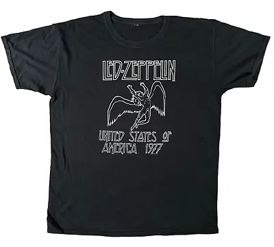 Buy Led-Zeppelin Mens Unisex 1977 Tour T-shirt Printed 2000 • 10.80£