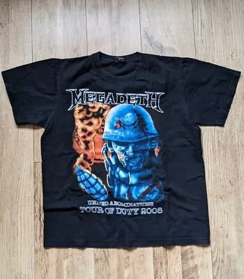 Buy Vintage Megadeth Tour T-shirt United Abominations 2008 Black Large • 25£