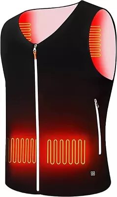 Buy Electric Heated Vest USB Heating Jacket Thermal Gilet Winter Warmer Men Women • 18.50£