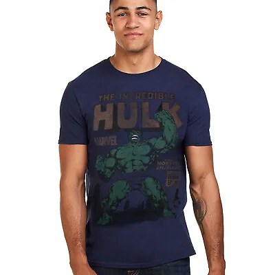 Buy The Hulk Mens T-shirt Rage Navy S-2XL Marvel Official • 13.99£