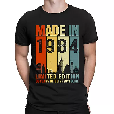Buy Personalised Made In 1984 Limited Edition 38 Years Old Mens T-Shirts Tee Top #D6 • 9.99£