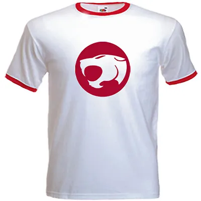 Buy Men's Retro Thundercats T-Shirt, Regular Fit, White With Red Trim • 8.99£