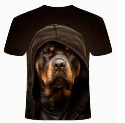 Buy Mens Dog Lovers T Shirt Size 2XL Chest 50 Inch - Black-Rottweiler - Fathers Gift • 11.99£