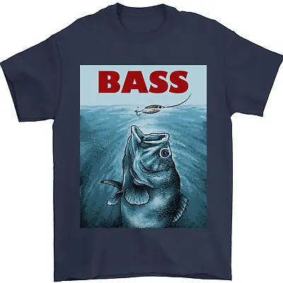 Buy Bass Fishing Parody Funny Fisherman Mens T-Shirt 100% Cotton • 10.48£
