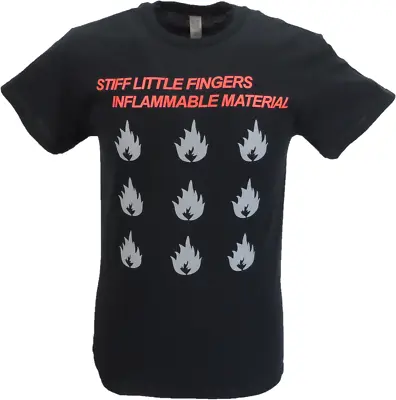 Buy Mens Black Official Stiff Little Fingers Inflammable Material T Shirt • 17.99£
