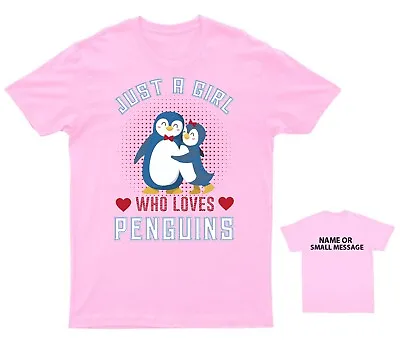 Buy Penguin Love – Just A Girl Who Loves Penguins Custom Kids T-Shirt • 10.95£