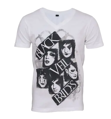 Buy Black Veil Brides - V Neck, Monochrome Band Pic - Men's / Unisex T Shirts • 8.99£