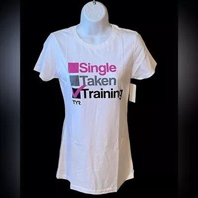 Buy TYR Women's Training Graphic T-Shirt White Crew Neck Short Sleeve Shirt Size S • 9.44£