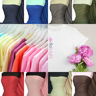 Buy Cotton Lycra Jersey Stretchy T-Shirt Dressmaking Fabric Q35B By Tia Knight • 7.99£