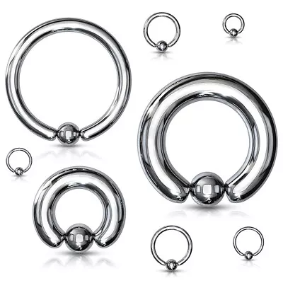Buy Steel Ball Closure Ring - 1mm To 3.2mm Thick 8-18Ga - Body Piercing Jewellery UK • 1.20£