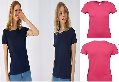 Buy Womens/Ladies Organic Short-Sleeved T-Shirt B&C E150 Casual T-Shirt Ladies Top • 4.75£