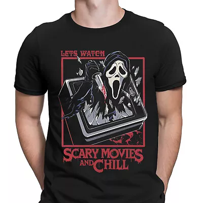 Buy Lets Watch Scary Movies Halloween Scream Horror Spooky Creepy Mens T-Shirts #GVE • 9.99£