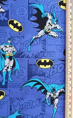 Buy Batman Fabric UK 100% Cotton Metre Material DC Character Blue Background Comics • 7.50£