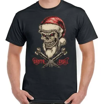 Buy Santa Skull Christmas T-Shirt Xmas Mens Funny Secret Biker Motorbike Grim Reaper • 10.99£
