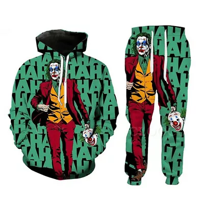 Buy Movie Character Joker 3D Print Women/Men's Hoodies Sweatshirt+Pants Sport Suit • 16.79£