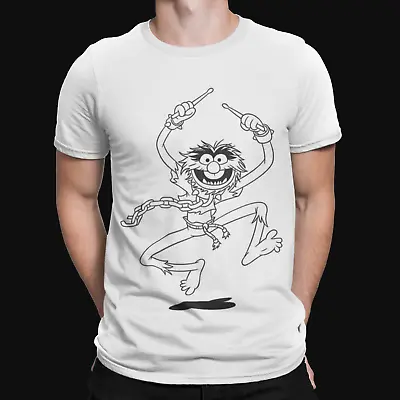 Buy The Muppets Draw T-Shirt - Animal Band Funny, Retro & Cool Drums Drummer Cartoon • 9.59£